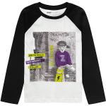 Reduzierte Graue Langärmelige Minoti Rundhals-Ausschnitt Printed Shirts für Kinder & Druck-Shirts für Kinder aus Baumwolle für Jungen Größe 122 