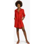 Reduzierte Rote Casual 3/4-ärmelige Mint & Mia Midi Midikleider & knielange Kleider aus Leinen für Damen Größe M 