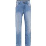 Blaue Minymo Slim Jeans für Kinder aus Denim für Jungen Größe 134 