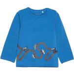 Reduzierte Blaue Langärmelige Minymo Rundhals-Ausschnitt Printed Shirts für Kinder & Druck-Shirts für Kinder aus Baumwolle Größe 74 