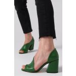 Grüne Casual Blockabsatz High Heels & Stiletto-Pumps mit Schnürsenkel für Damen Größe 35 