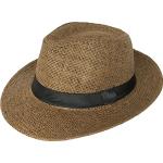 Reduzierte Braune Panamahüte aus Stroh 57 für Damen Übergrößen für den für den Sommer 