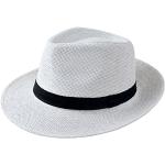 Reduzierte Weiße Panamahüte aus Stroh 58 für Damen Größe 3 XL für den für den Sommer 