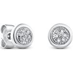 Elegante Miore Diamant Ohrringe aus Weißgold 9 Karat mit Diamant für Damen zum Muttertag 