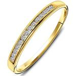 Goldene Miore Goldringe aus Gold 18 Karat mit Diamant für Damen Größe 58 Weihnachten 