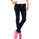Schwarze Miracle of Denim Slim Fit Jeans aus Denim für Damen Weite 26 
