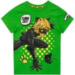 Grüne Miraculous – Geschichten von Ladybug und Cat Noir Kinder T-Shirts für Jungen Größe 140 
