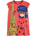 Rote Gepunktete Miraculous – Geschichten von Ladybug und Cat Noir Kindernachthemden & Kindernachtkleider mit Eiffelturm-Motiv mit Rüschen für Mädchen Größe 134 