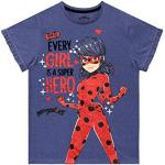 Blaue Miraculous – Geschichten von Ladybug und Cat Noir Printed Shirts für Kinder & Druck-Shirts für Kinder mit Glitzer aus Samt für Mädchen Größe 158 