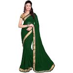 Grüne Saris Handwäsche für Damen Einheitsgröße für Partys 