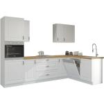 Weiße MIRJAN24 Küchenunterschränke mit Arbeitsplatte Breite über 500cm, Höhe 50-100cm, Tiefe 0-50cm 