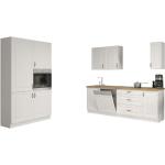 Weiße MIRJAN24 Küchenunterschränke aus MDF mit Arbeitsplatte Breite über 500cm, Höhe 50-100cm, Tiefe 50-100cm 