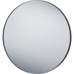 Anthrazitfarbene Runde Badspiegel & Badezimmerspiegel 110 cm aus Metall mit Rahmen 