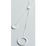 Silberne Vintage Nachhaltige Zweireihige Halsketten satiniert aus Ton 18 Karat 
