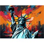 Bunte Pop-Art Bilder mit Freiheitsstatue-Motiv 70x100 