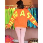 Orange Casual Miss Goodlife Herrensweatshirts mit Glitzer Größe XS 