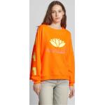 Orange Oversize Miss Goodlife Damensweatshirts aus Baumwolle Größe M 
