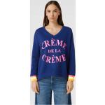 miss goodlife Sweatshirt mit V-Ausschnitt Modell 'Creme de la Creme' (L Marine)