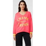 miss goodlife Sweatshirt mit V-Ausschnitt Modell 'Creme de la Creme' (M Pink)