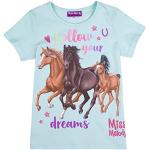 Blaue Miss Melody Kinder T-Shirts für Mädchen Größe 128 