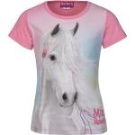 Reduzierte Pinke Miss Melody Kinder T-Shirts mit Glitzer Größe 116 