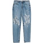 Reduzierte Blaue Unifarbene Miss Sixty High Waist Jeans mit Knopf aus Baumwolle für Damen 
