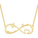 Nickelfreie Infinity Ketten & Unendlich Ketten vergoldet personalisiert für Damen zum Valentinstag 