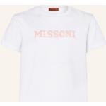 Weiße Missoni T-Shirts mit Pailletten aus Jersey für Damen 