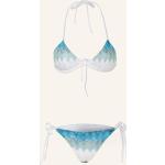 Hellblaue Missoni Triangel-Bikinis aus Polyamid ohne Bügel für Damen Größe XS 