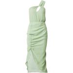 Mintgrüne Ärmellose Asymmetrische One-Shoulder-Kleider aus Polyester für Damen Größe M 