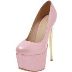 Pinke Pfennigabsatz High Heels & Stiletto-Pumps für Damen Größe 44 mit Absatzhöhe über 9cm 