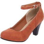 Orange High Heels & Stiletto-Pumps mit Riemchen für Damen Größe 45 