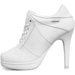 Weiße High Heel Stiefeletten & High Heel Boots aus Mesh für Damen Größe 44 mit Absatzhöhe über 9cm 