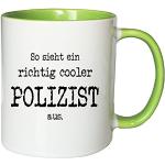 Mister Merchandise Kaffeetasse Becher So Sieht EIN richtig Cooler Polizist