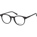 Schwarze Spex Runde Runde Brillen aus Kunststoff für Herren 