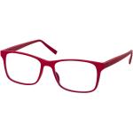 Rote Quadratische Kunststoffbrillen für Herren 