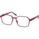 Rote Quadratische Kunststoffbrillen für Herren 
