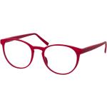 Rote Runde Runde Brillen aus Kunststoff für Herren 