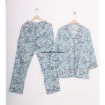 Blumenmuster Damenschlafanzüge & Damenpyjamas aus Baumwolle Größe 5 XL für den für den Sommer 