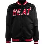 Reduzierte Schwarze Mitchell & Ness Miami Heat Miami Heat Herrenjacken mit Basketball-Motiv aus Satin Größe L 