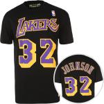Reduzierte Schwarze Mitchell & Ness Los Angeles Lakers LA Lakers T-Shirts mit Basketball-Motiv für Herren Größe S 