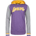 Reduzierte Graue Mitchell & Ness Los Angeles Lakers NBA Herrenhoodies & Herrenkapuzenpullover mit Basketball-Motiv aus Baumwolle mit Kapuze Größe L 