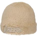 Cremefarbene Mitchell & Ness LA Lakers Strickmützen für Damen Übergrößen für den für den Winter 