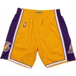Goldene Mitchell & Ness Los Angeles Lakers NBA Herrenshorts mit Basketball-Motiv aus Mesh Größe M 
