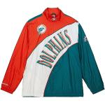 Mitchell & Ness Miami Dolphins NFL Arched Retro Lined Windbreaker Turquoise Orange Jacke - XXL