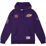 Violette Bestickte Mitchell & Ness Los Angeles Lakers NBA Herrenhoodies & Herrenkapuzenpullover aus Baumwolle mit Kapuze Größe XL 