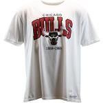 Weiße Mitchell & Ness Chicago Bulls NBA T-Shirts aus Baumwolle für Herren Größe L 