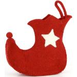 Rote Nachhaltige Nikolausstiefel & Weihnachtssocken aus Filz 