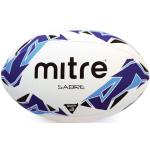 Mitre Sabre Rugbyball, extra starkes Innenfutter, volles Gewicht, sehr beliebt, weiß, blau, türkis, Ballgröße 4