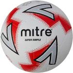 Mitre Unisex Super Dimple Football, weiß / rot, 4 EU